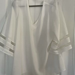 White  shear blouse size 2xl